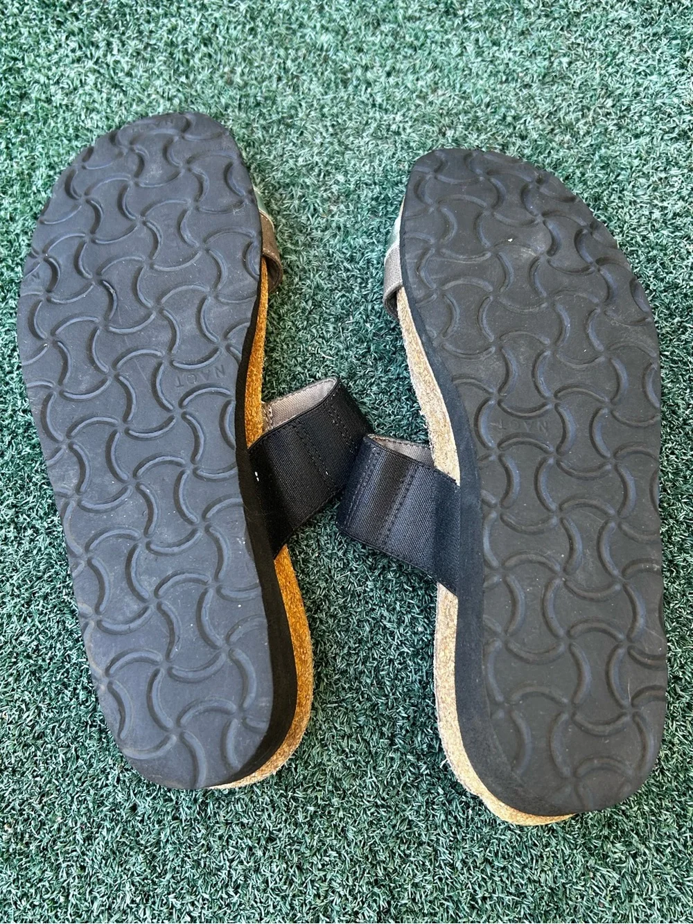 Naot Frankie Slide Sandal Leather Black Silver 37 - Picture 7 of 13